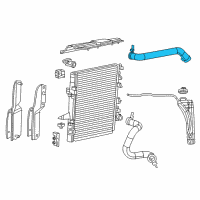 OEM 2016 Jeep Wrangler Hose-Radiator Inlet Diagram - 55111394AC