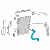 OEM 2012 Jeep Wrangler Hose-Radiator Outlet Diagram - 55111395AE