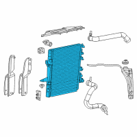 OEM 2007 Jeep Wrangler Engine Cooling Radiator Diagram - 68143886AA