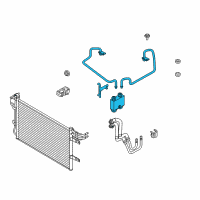 OEM 2013 Lincoln MKS Cooler Pipe Diagram - AA5Z-7R081-A