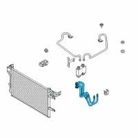 OEM Lincoln Cooler Pipe Diagram - AA5Z-7R081-F