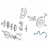 OEM 2018 Honda Accord Sensor Assembly, Left Front Diagram - 57455-TVA-A53