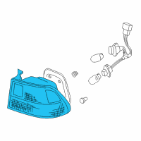 OEM 1999 Honda Civic Lamp Unit, R. Diagram - 33501-S02-A51