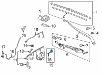 OEM Acura Level Sensor Assembly Diagram - 76835-TYA-A01