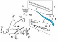 OEM Acura Arm, Windshield Wiper Diagram - 76610-TYA-A01