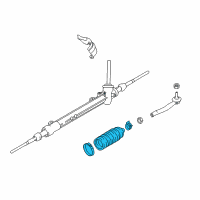 OEM 2016 Nissan Rogue Boot Kit-Manual Steering Gear Diagram - D8203-4BA0A