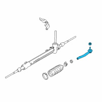 OEM 2017 Nissan Rogue Sport Socket Assembly-Tie Rod, OTR LH Diagram - D8640-4BA0A