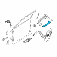 OEM 2019 Nissan Rogue Outside Handle Grip Diagram - 80640-5HJ0A