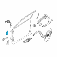 OEM 2020 Nissan Murano Hinge-Rear Door Diagram - 80400-5AA0B