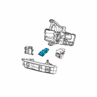 OEM 2010 Dodge Ram 3500 Module-Compass Temperature Diagram - 56046064AC