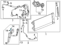 OEM 2022 Chevrolet Tahoe Rear Suction Hose Seal Diagram - 22872400