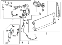 OEM 2021 Chevrolet Tahoe Rear Suction Hose Seal Diagram - 22872400