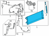 OEM GMC Yukon XL Condenser Diagram - 23409063
