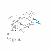 OEM 2011 Hyundai Azera Rear Personal Lamp Assembly Diagram - 92850-3L011-J9