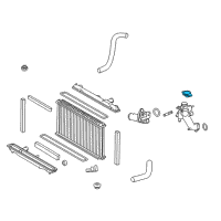 OEM 2017 Lexus IS200t Cap Sub-Assembly, Water Diagram - 16501-36013
