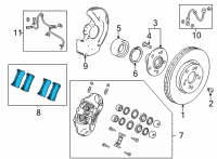 OEM Acura TLX PAD SET, FR Diagram - 45022-TGZ-A01