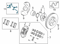 OEM Acura TLX Sensor Assembly, Left Front Diagram - 57455-TGV-A53