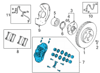 OEM Acura TLX CALIPER SUB-ASSY Diagram - 45018-TGZ-A01