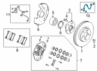 OEM 2022 Acura TLX HOSE SET, FR. BRAKE Diagram - 01464-TGZ-A00