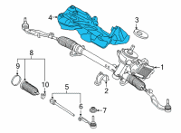 OEM 2020 BMW 228i xDrive Gran Coupe STEERING BOX HEAT RESISTANT Diagram - 32-10-5-A01-AF4