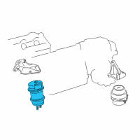 OEM 2014 Lexus GS450h INSULATOR, Engine Mounting Diagram - 12361-31321