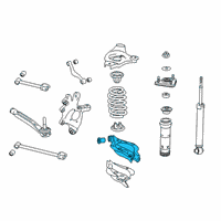 OEM Lexus GS F Rear Suspension Control Arm Assembly, No.2 Right Diagram - 48730-24011