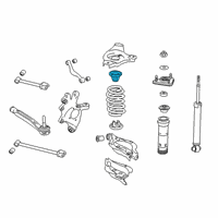 OEM 2016 Lexus RC350 INSULATOR, Rear Coil Spring Diagram - 48257-30080