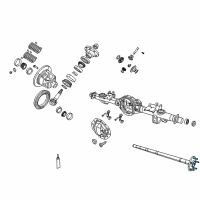 OEM 2016 Jeep Grand Cherokee Stud Hub Diagram - 6509858AA