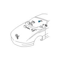 OEM 1993 Chevrolet Camaro Sensor Asm-Inflator Restraint Pass Compartment Diagram - 16154681