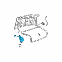 OEM 2002 Lincoln LS Hood Latch Diagram - 6W4Z5443200A