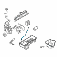 OEM 2010 GMC Sierra 3500 HD Oil Tube Diagram - 98023012