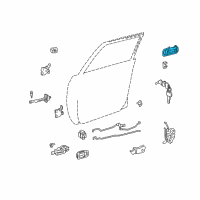 OEM 2004 Lexus LX470 Front Door Outside Handle Assembly, Right Diagram - 69210-60071-B4