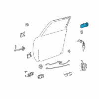 OEM 2005 Lexus LX470 Front Door Outside Handle Assembly, Right Diagram - 69210-60071-B4