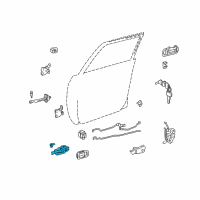 OEM 2003 Lexus RX300 Door Inside Handle Sub-Assembly, Right Diagram - 69205-30150-B2