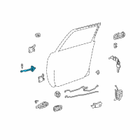 OEM Lexus LX470 Check Assy, Front Door, LH Diagram - 68620-60080