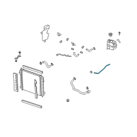 OEM 2010 Saturn Vue Hose, Coolant Recovery Reservoir Overflow Diagram - 19130287