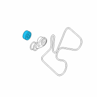 OEM Pontiac Montana Serpentine Idler Pulley Diagram - 12611935
