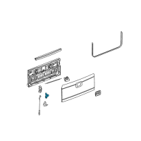 OEM 2008 Hummer H2 Hinge Asm-Pick Up Box End Gate (Pick Up Box Side) Diagram - 15078746