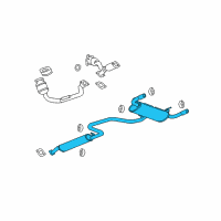 OEM Chevrolet Malibu Exhaust Muffler Assembly (W/ Exhaust Pipe & Tail Pipe) Diagram - 25844224