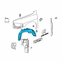 OEM 2005 Dodge Ram 3500 Shield-WHEELHOUSE Diagram - 55276799AF