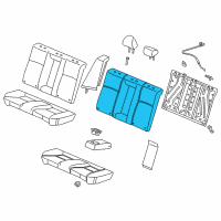 OEM 2016 Honda Accord Pad Complete, Rear Back Diagram - 82127-T2F-A01