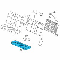 OEM 2014 Honda Accord Pad, RR. Seat Cushion Diagram - 82137-T2F-A21