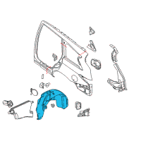 OEM 2016 Infiniti QX60 Protector-Rear Wheel House, RH Diagram - 76748-9NF0A