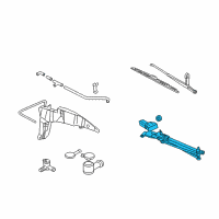 OEM Ford Focus Windshield Wiper Motors Diagram - 5S4Z17508AA