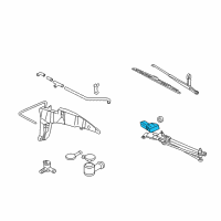 OEM 2002 Ford Focus Windshield Wiper Motors Diagram - 6S4Z17V508AA