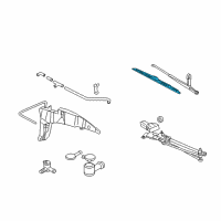 OEM 2022 Ford Mustang Wiper Blade Diagram - JU2Z17V528H
