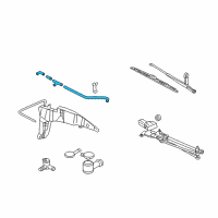 OEM Ford Focus Washer Hose Diagram - 4S4Z-17K605-AB