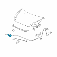 OEM 2008 Honda Odyssey Lock Assembly, Hood Diagram - 74120-SHJ-509