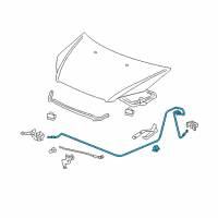 OEM Honda Odyssey Wire, Hood Diagram - 74130-SHJ-A01