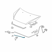 OEM 2005 Honda Odyssey Stay, Hood Opener Diagram - 74145-SHJ-A00